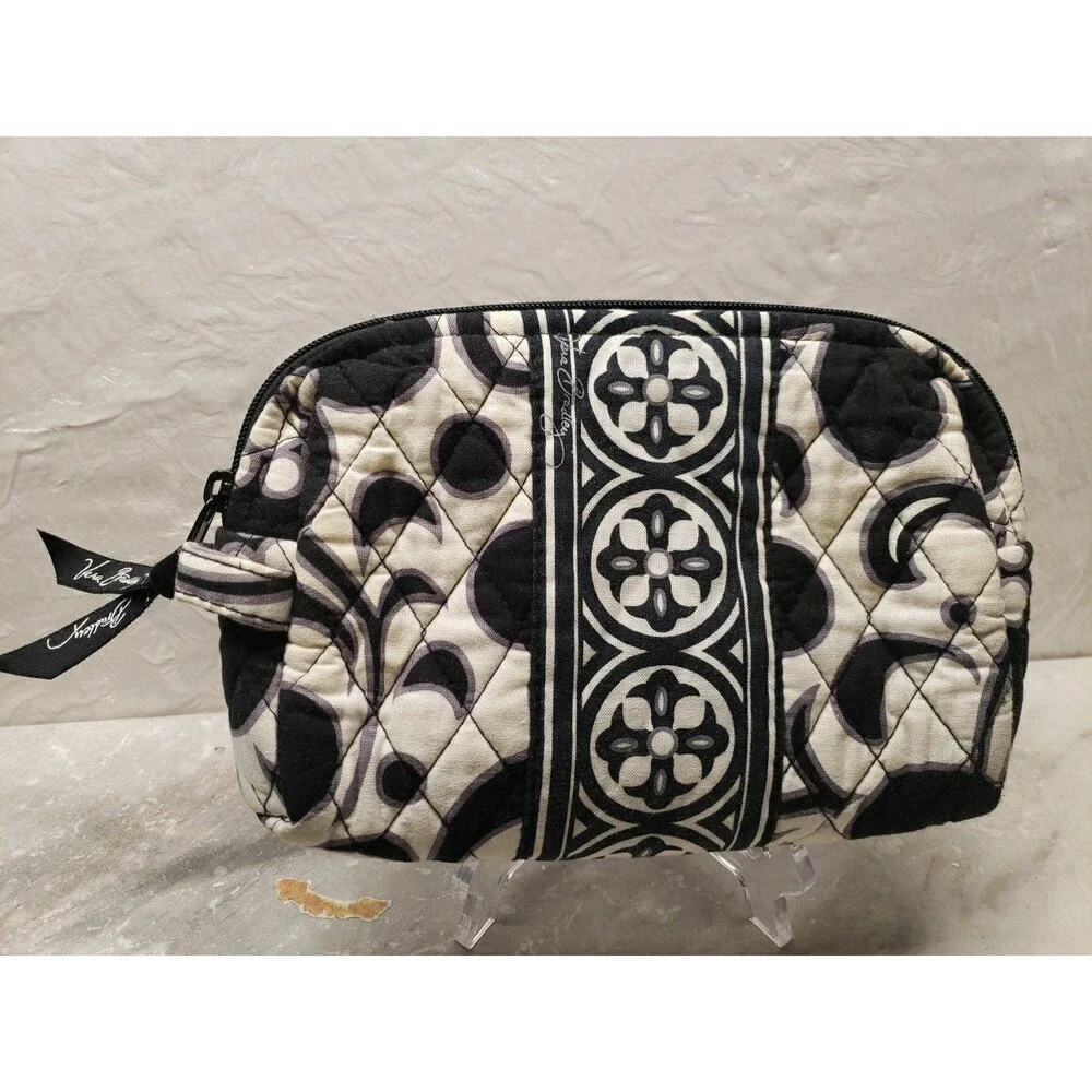 Vera Bradley Retired Night and Day Cosmetic Bag Lined Zip Large Good Condition